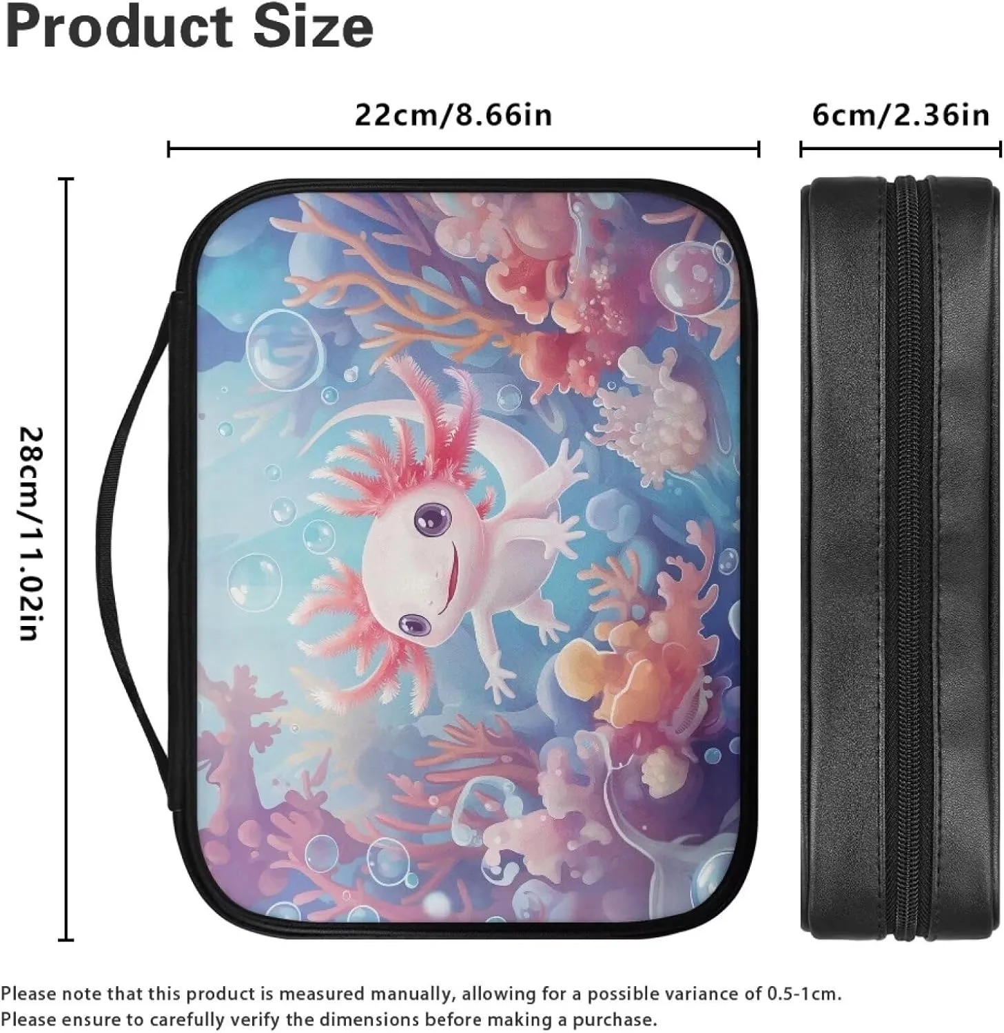 Simple Bible Bag for Women and Men Stylish Pattern Bible Cover with Zipper Pocket Bible Protective Case Church Bag