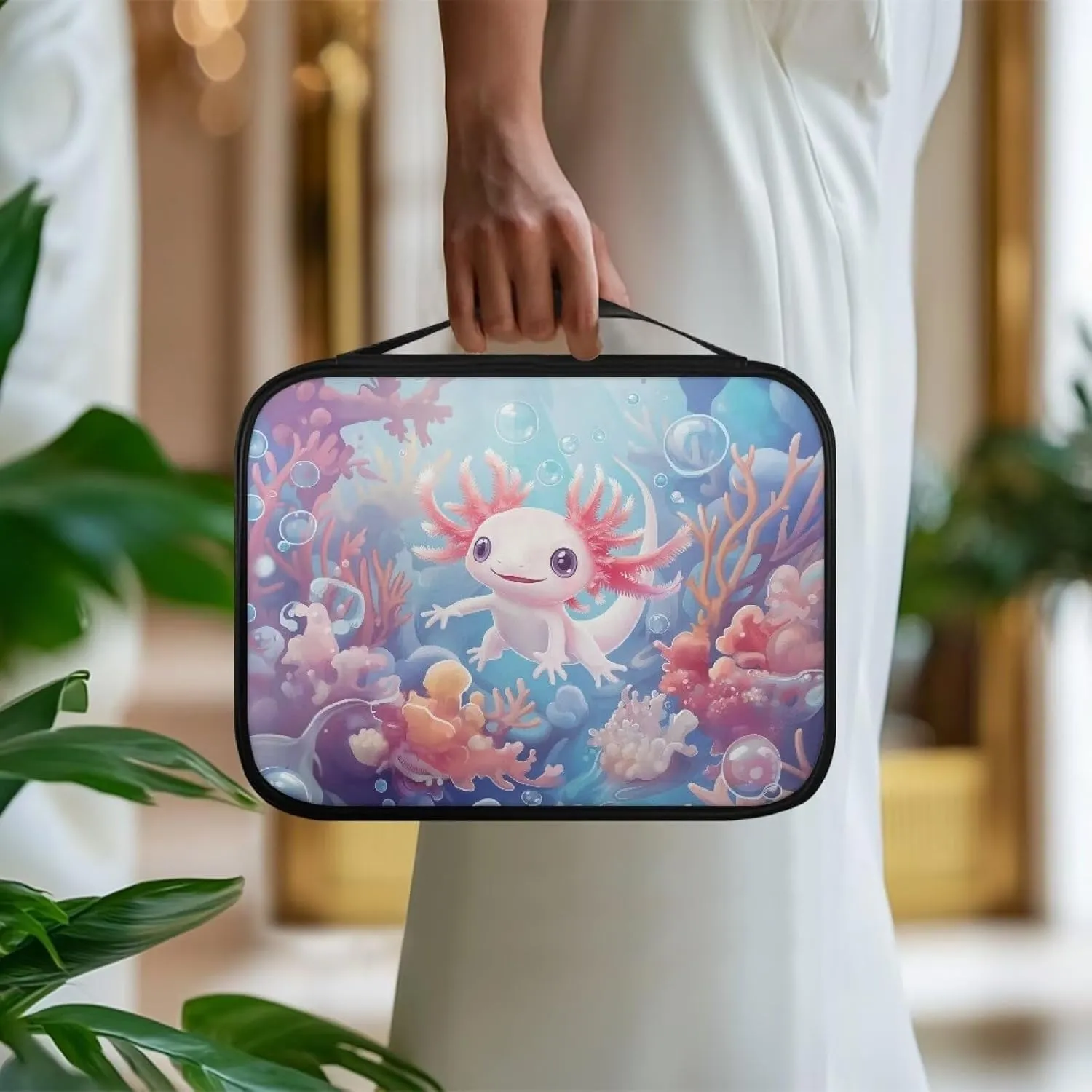 Simple Bible Bag for Women and Men Stylish Pattern Bible Cover with Zipper Pocket Bible Protective Case Church Bag