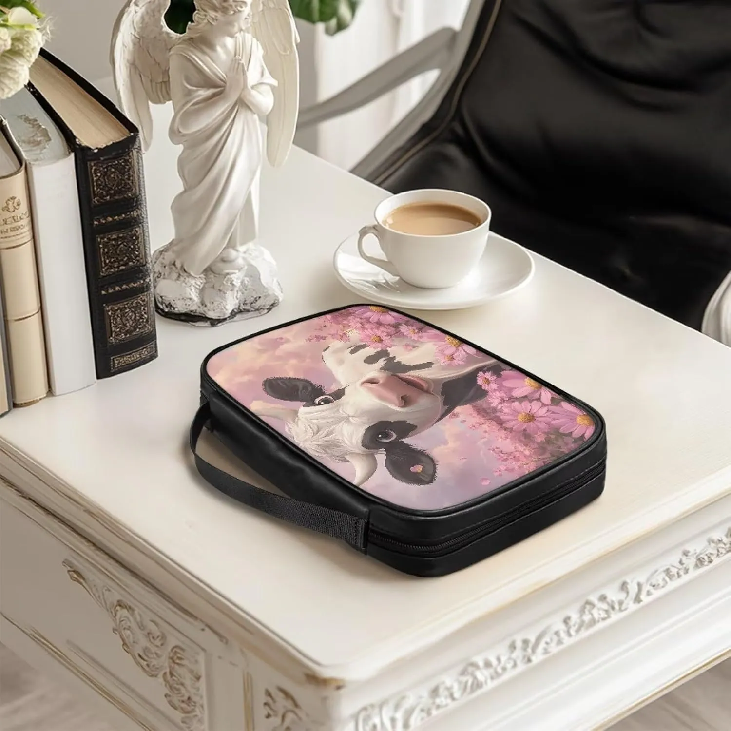 Simple Bible Bag for Women and Men Stylish Pattern Bible Cover with Zipper Pocket Bible Protective Case Church Bag