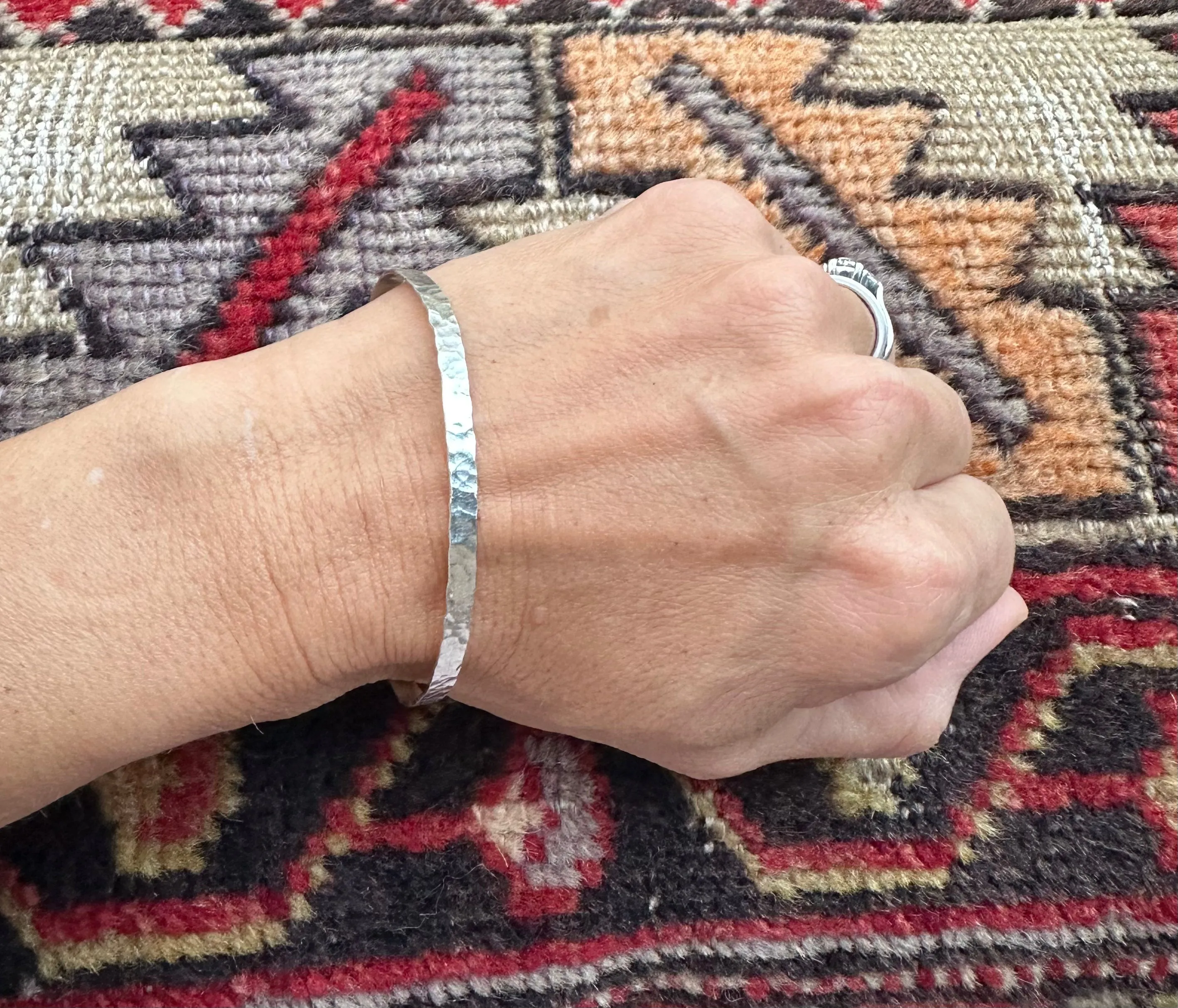 Simple Hammered Cuff (flat)