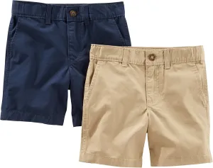 Simple Joys by Carter's Boys' Flat Front Shorts, Pack of 2