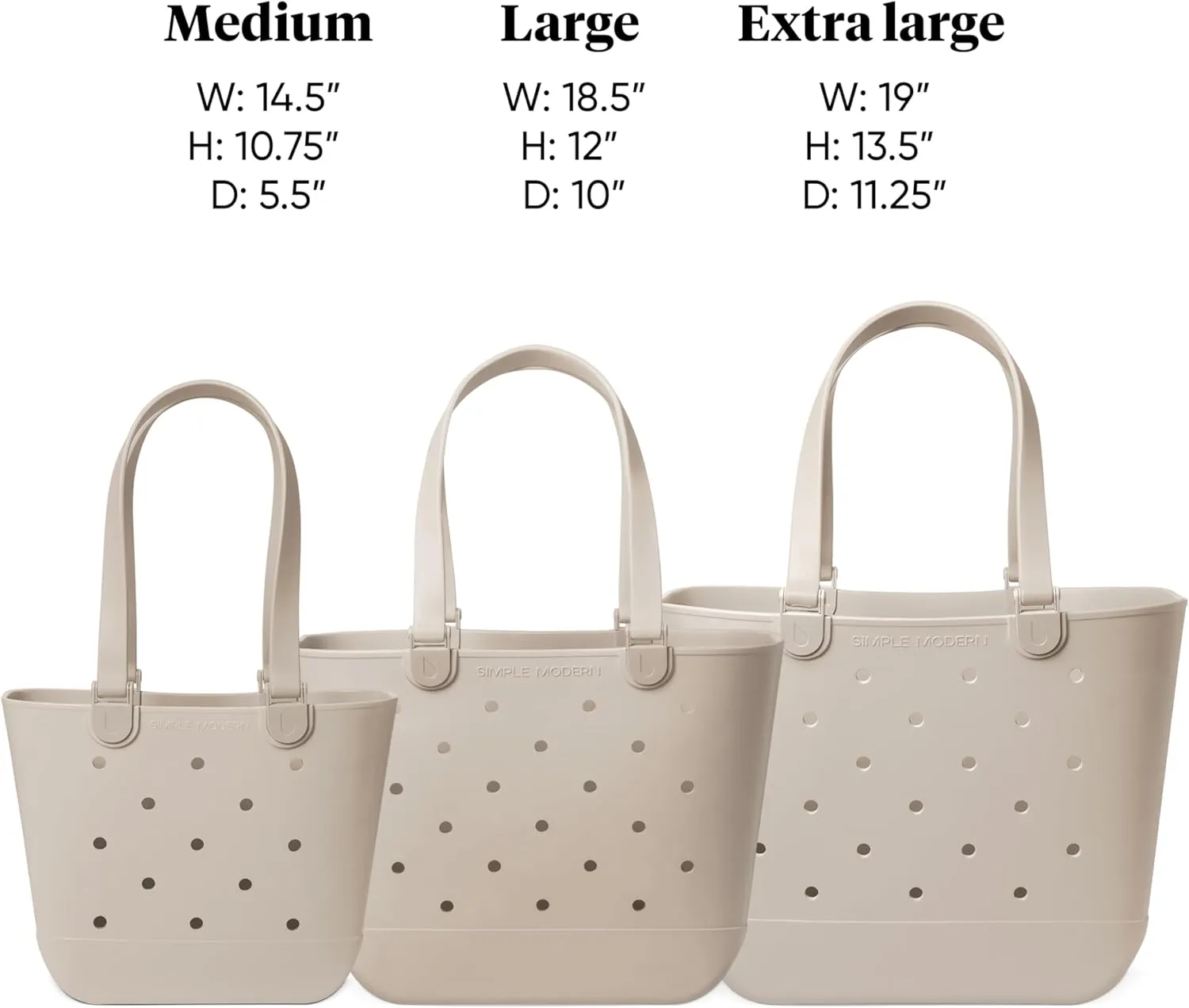 Simple Modern Large Beach Bag | Waterproof Getaway Rubber Tote with Zipper Pocket for Travel, Pool, Boat, Groceries, Sports | Buttercup