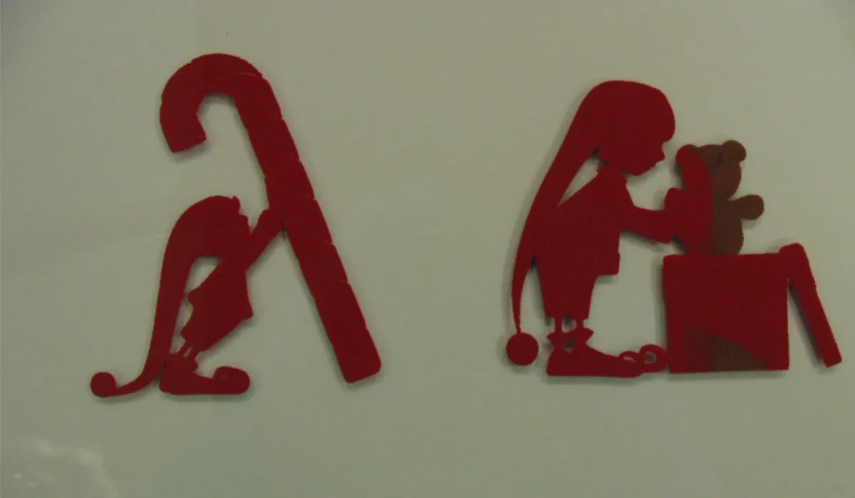 Simple Screen™ Pre-burned Christmas Elves for Screen Printing  & Powder Printing