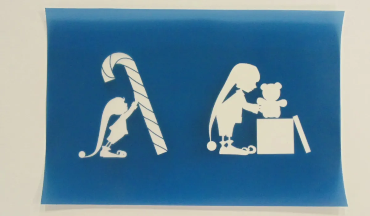 Simple Screen™ Pre-burned Christmas Elves for Screen Printing  & Powder Printing