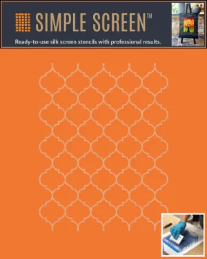 Simple Screen™  Pre-burned Moroccan Pattern Design for  Screen Printing & Powder Printing