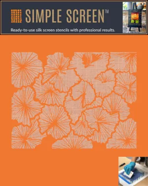 Simple Screen™  Pre-burned Sea Fans Pattern Design for  Screen Printing & Powder Printing