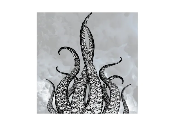 Simple Screen™  Pre-burned The Kraken Octopus Design for Screen Printing & Powder Printing