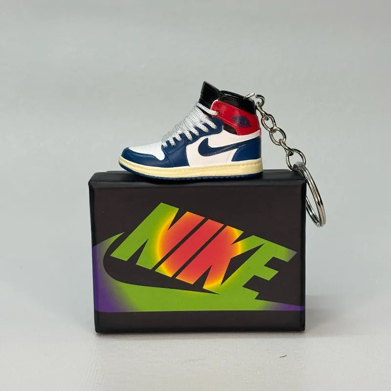 Single Sneaker Keychain - AJ1 Union Blue High (No Box)