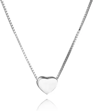 SLUYNZ Genuine 925 Sterling Silver Tiny Love Heart Pendant Necklace for Women Simple Sweet Heart Choker Necklace