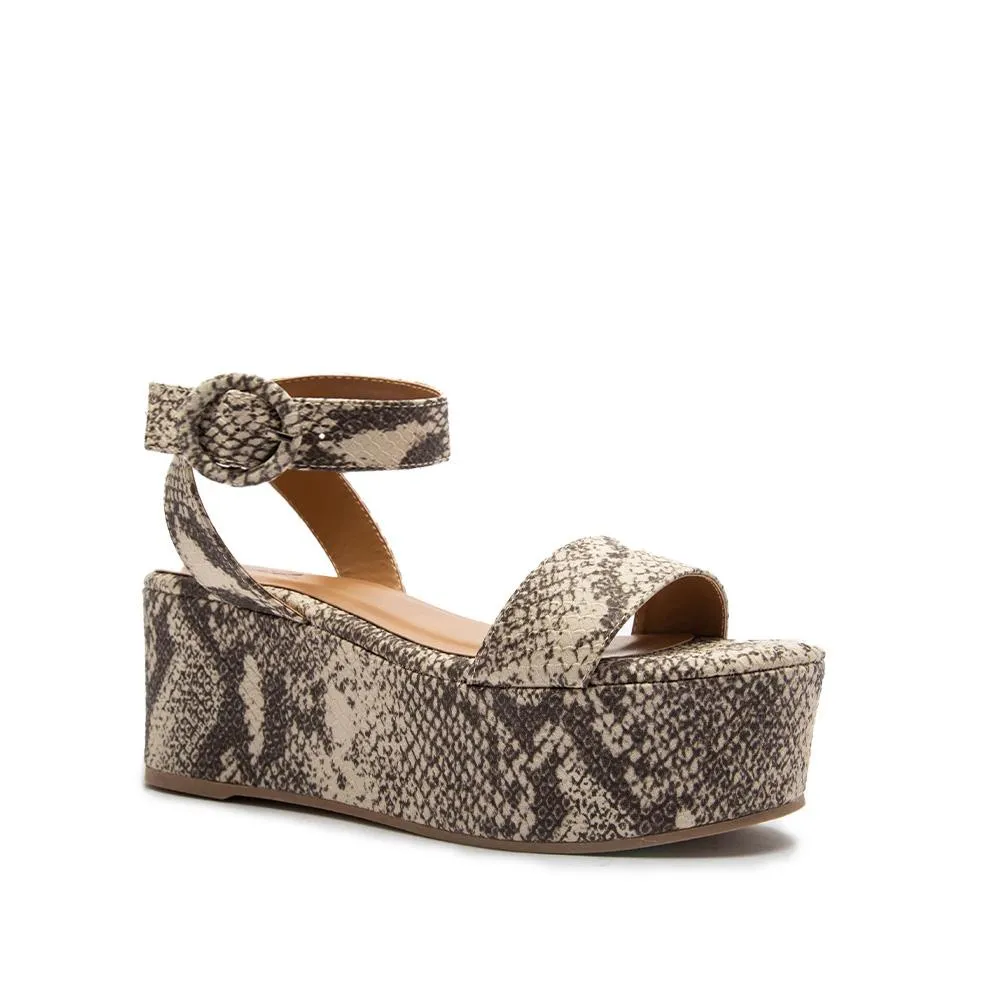 Snake Wedge Sandal