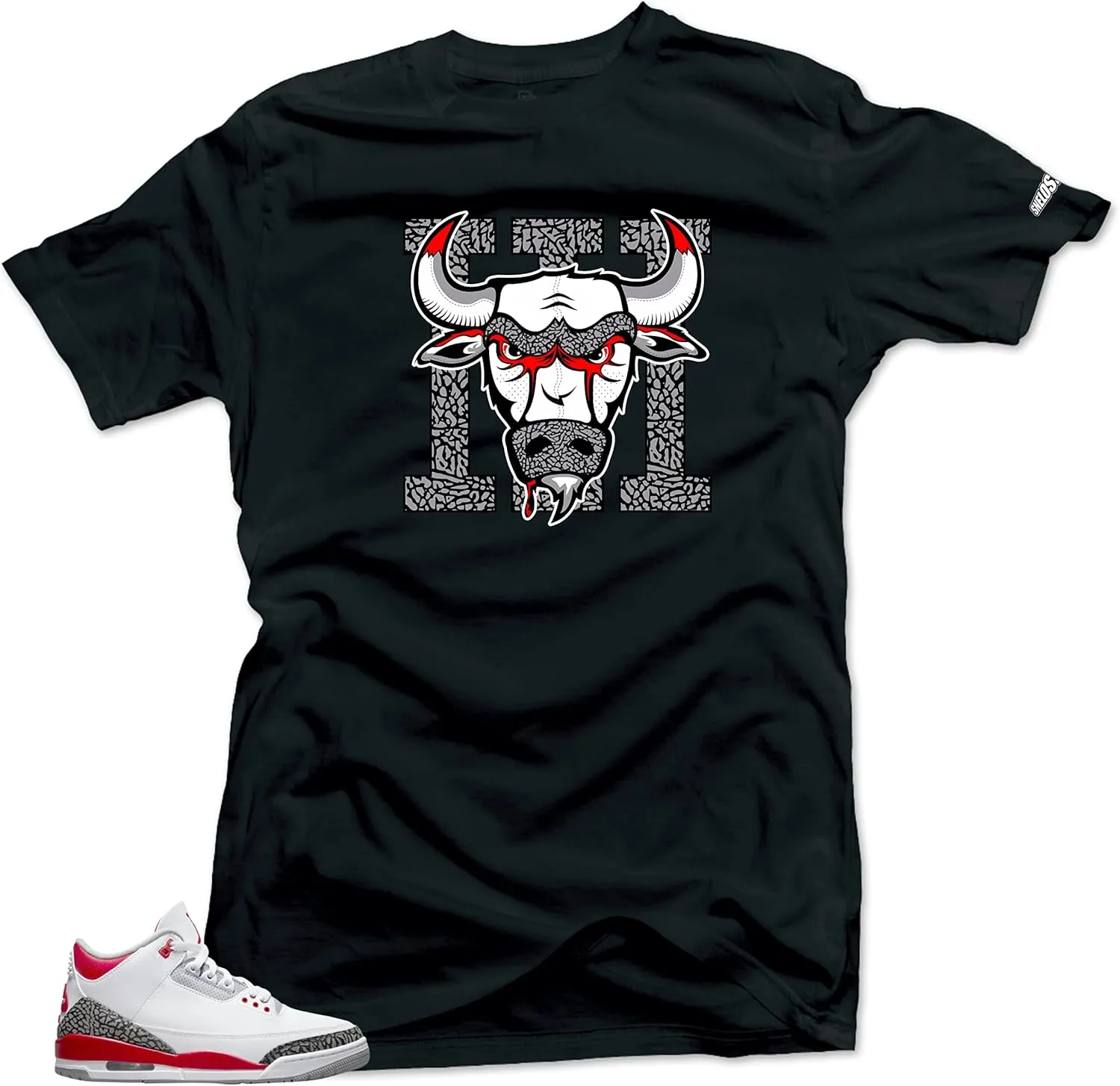 SNELOS Shirt to Match Jordan 3 Fire Red Match Sneakers Tee - Many Colors