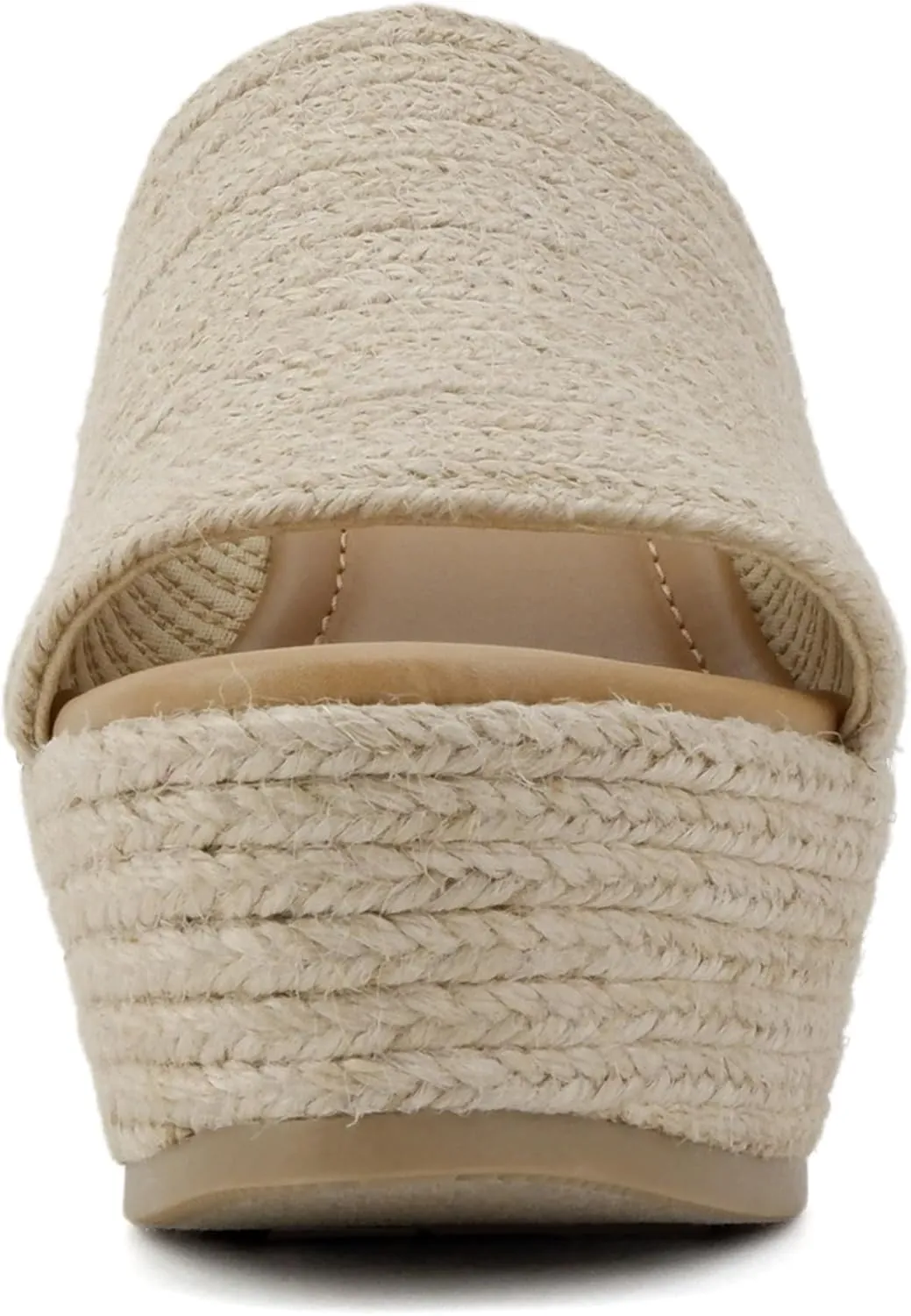 Soda “Bounty” ~ Women Round Toe Single Band Slip-On Espadrille Wedge Sandal