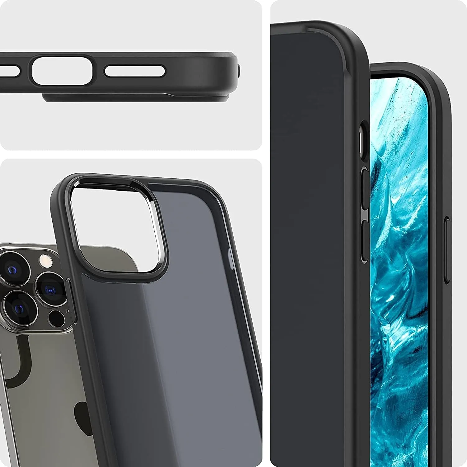 Spigen Ultra Hybrid Designed for iPhone 13 Pro Case (2021) - Frost Black