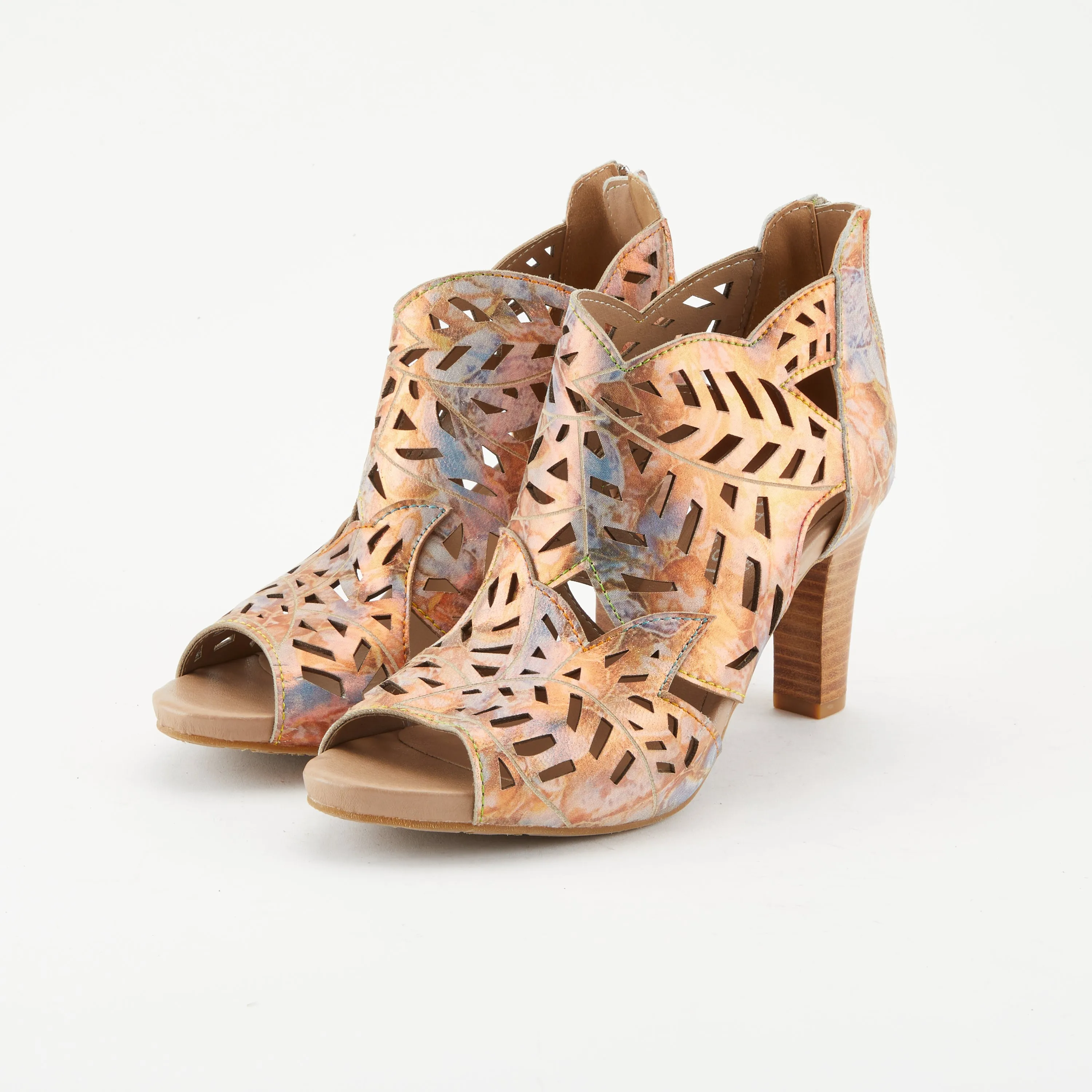 Spring Step Shoes L'Artiste Amora Sandal Women’s Hand Painted Leather 3.25"