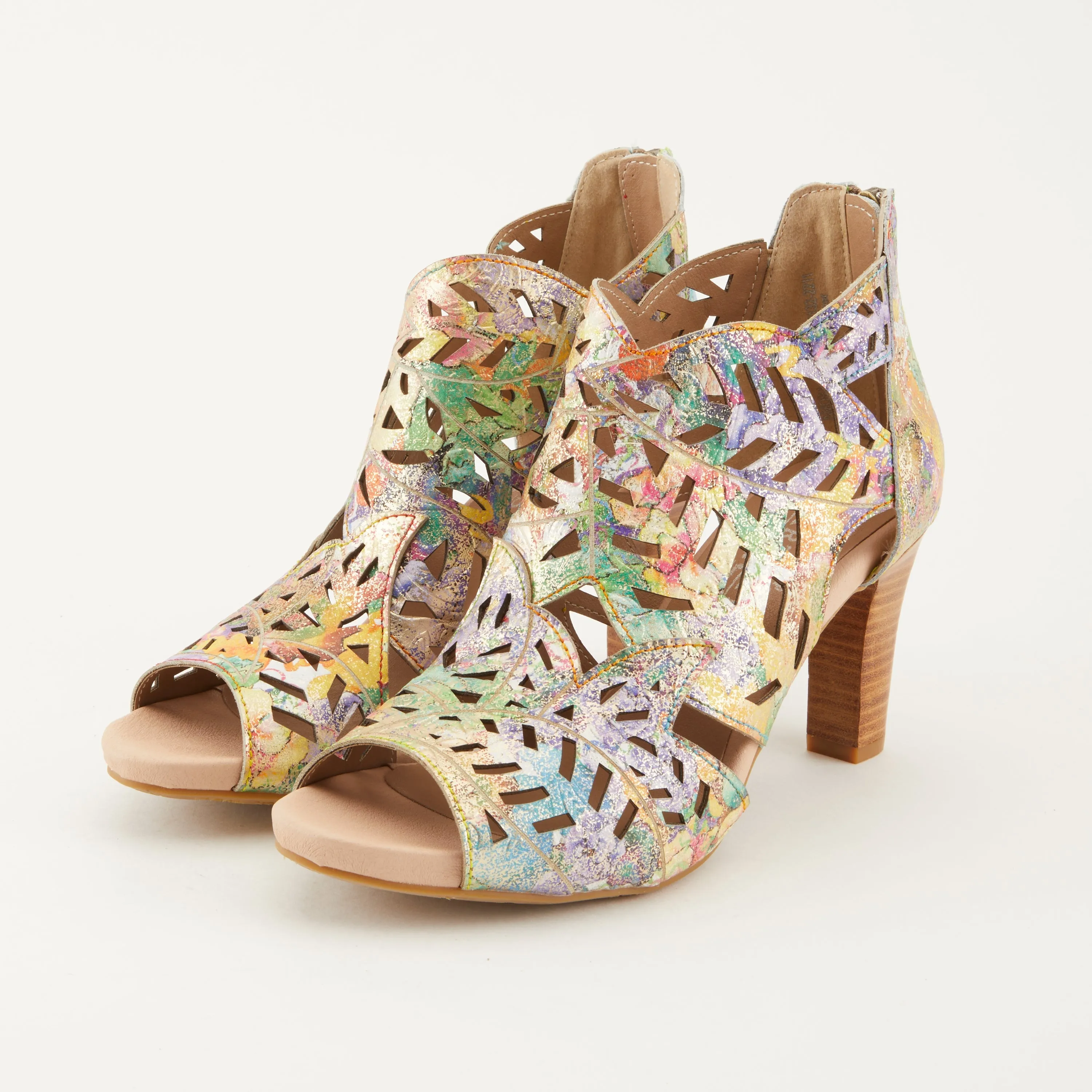 Spring Step Shoes L'Artiste Amora Sandal Women’s Hand Painted Leather 3.25"