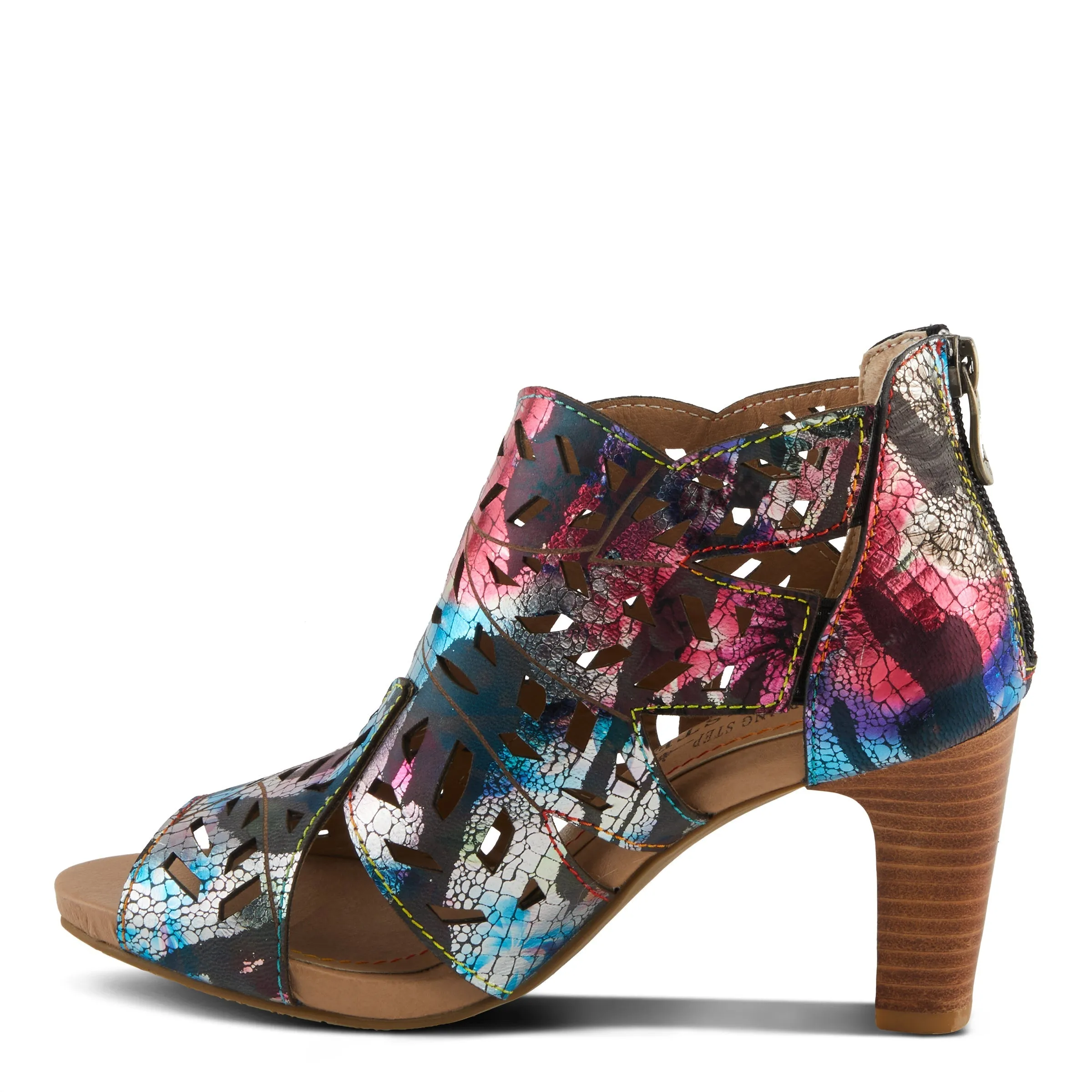 Spring Step Shoes L'Artiste Amora Sandal Women’s Hand Painted Leather 3.25"