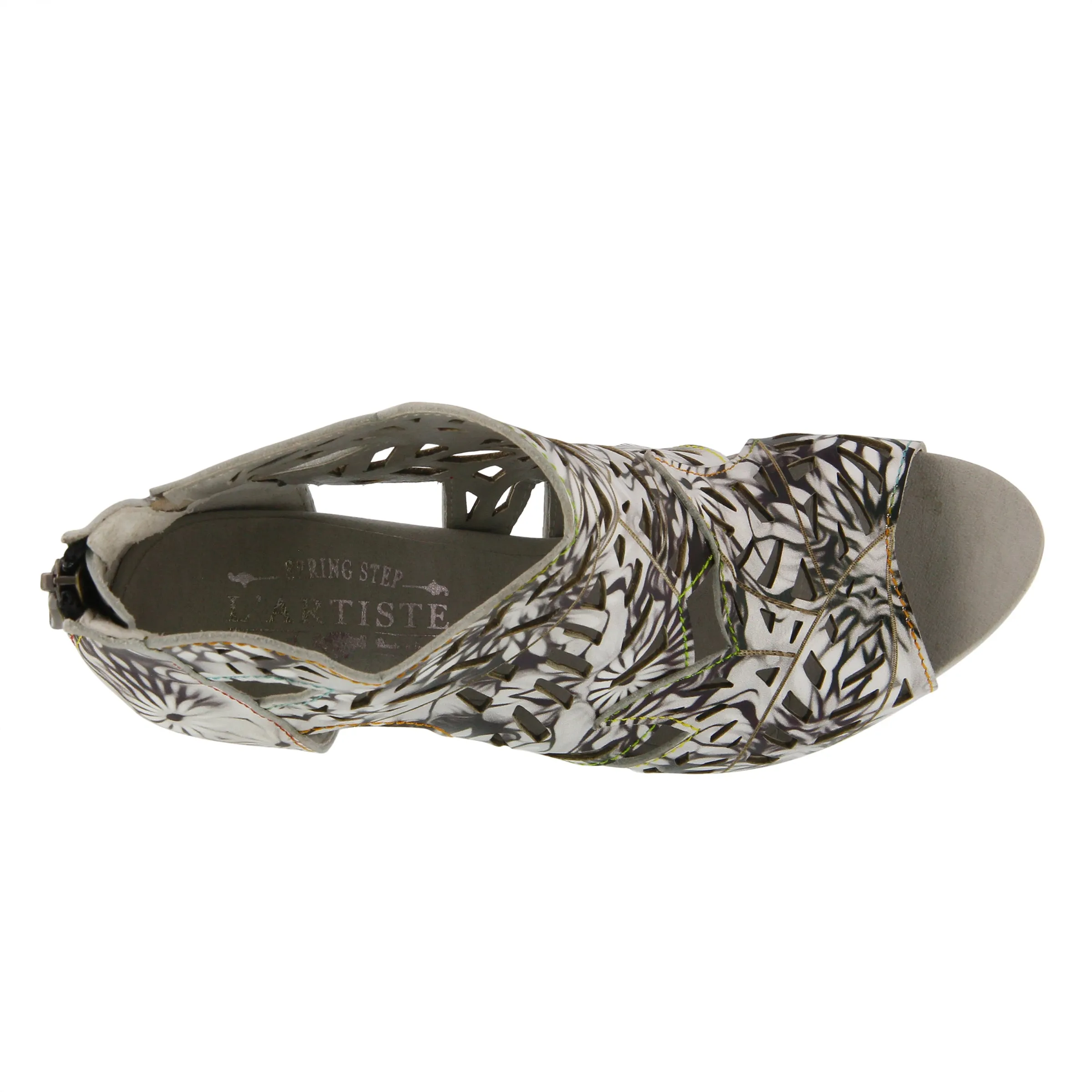 Spring Step Shoes L'Artiste Amora Sandal Women’s Hand Painted Leather 3.25"