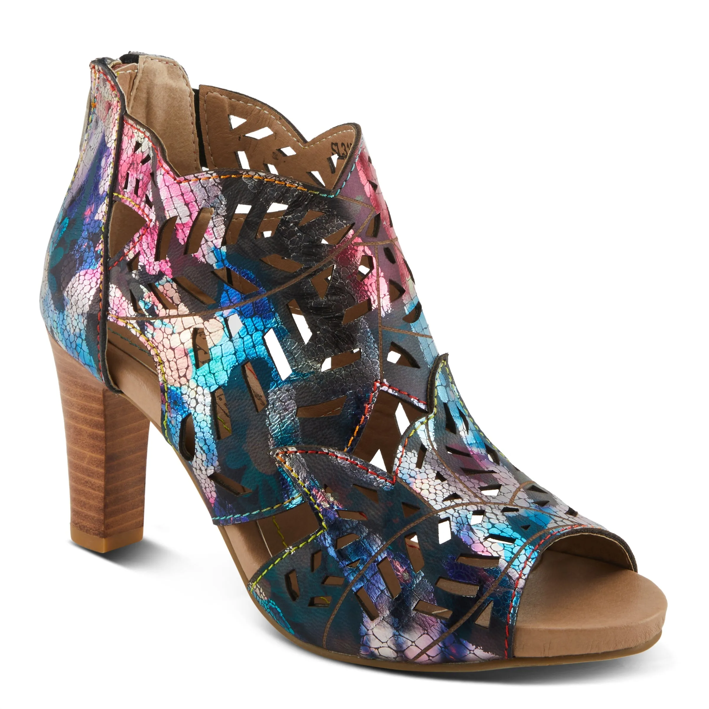 Spring Step Shoes L'Artiste Amora Sandal Women’s Hand Painted Leather 3.25"