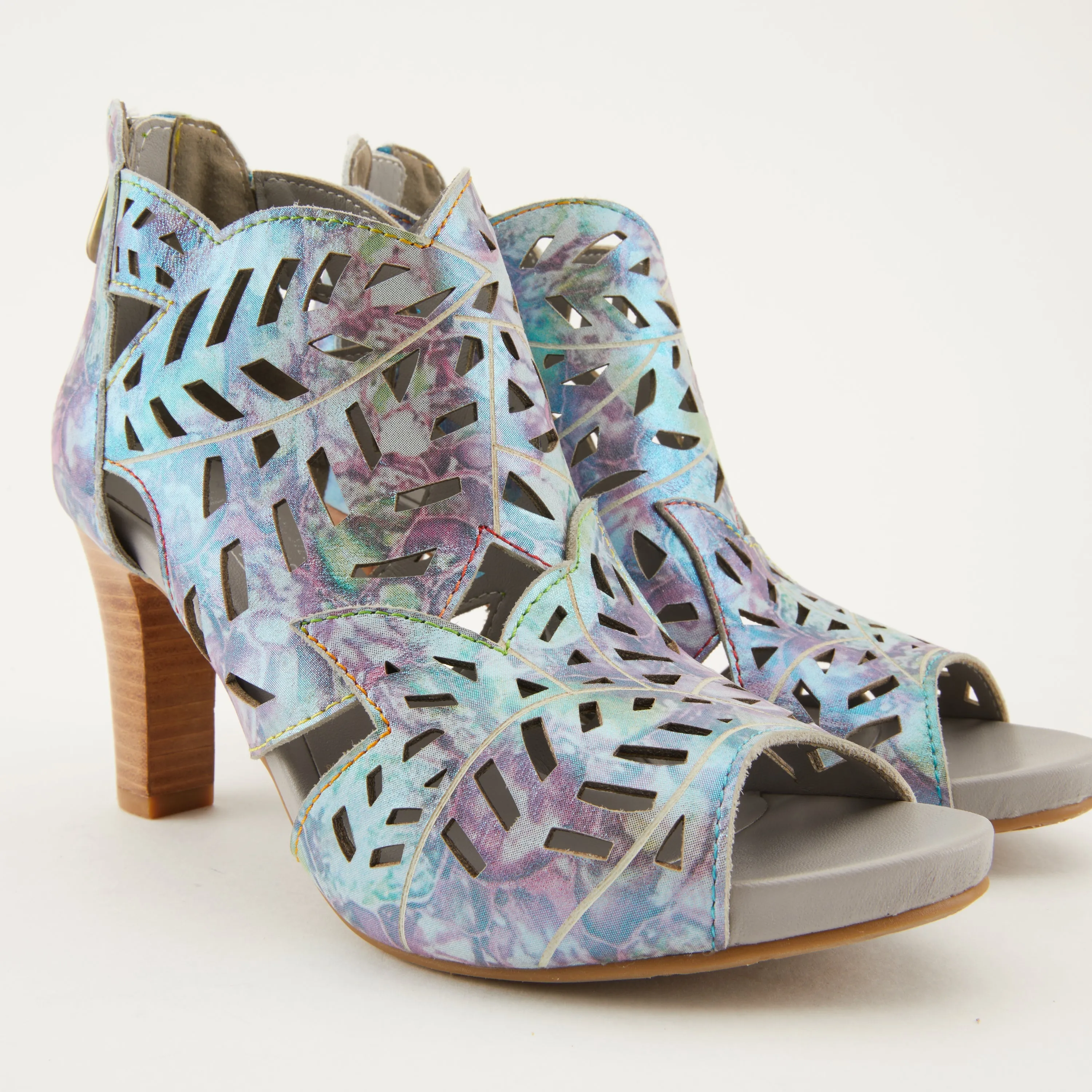 Spring Step Shoes L'Artiste Amora Sandal Women’s Hand Painted Leather 3.25"
