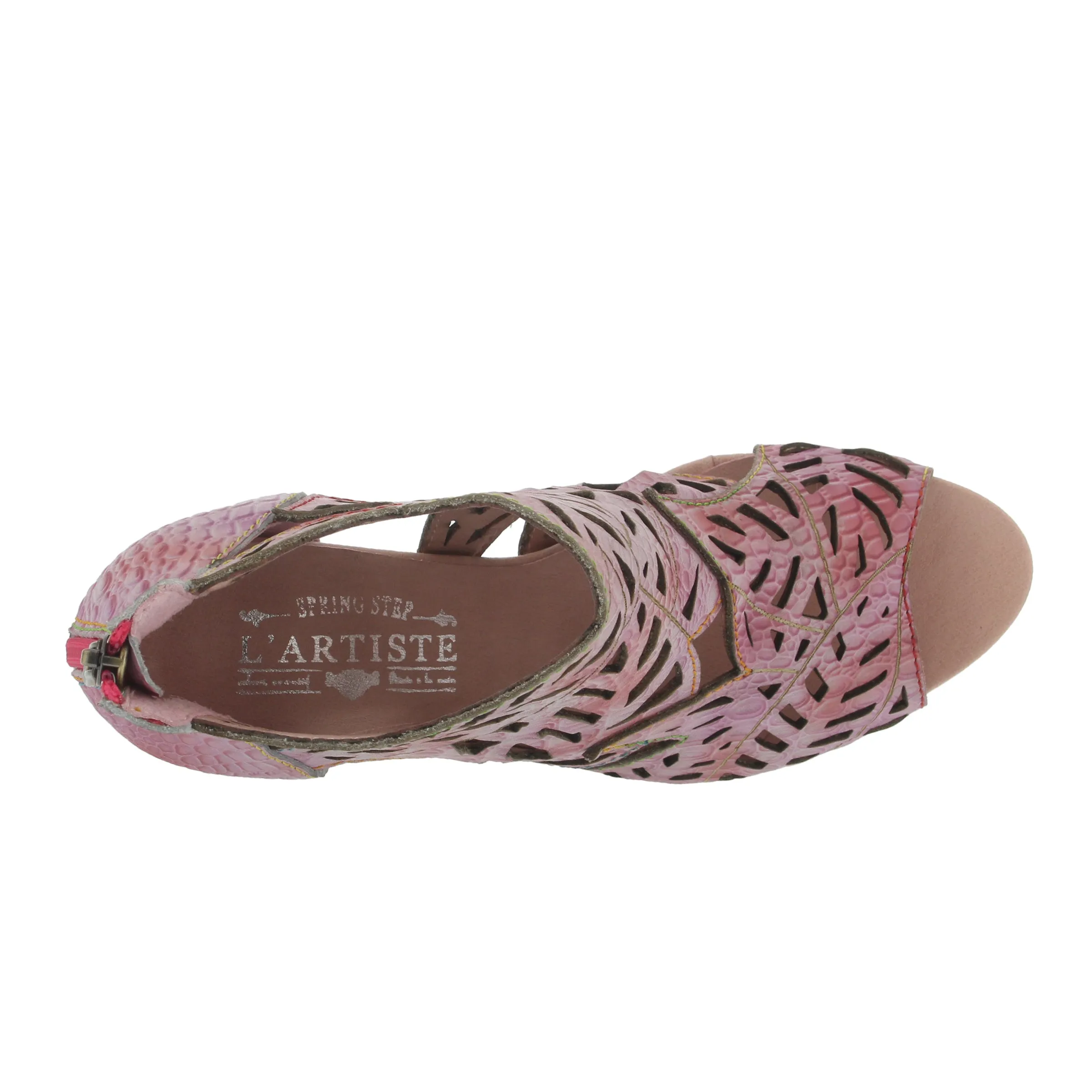Spring Step Shoes L'Artiste Amora Sandal Women’s Hand Painted Leather 3.25"