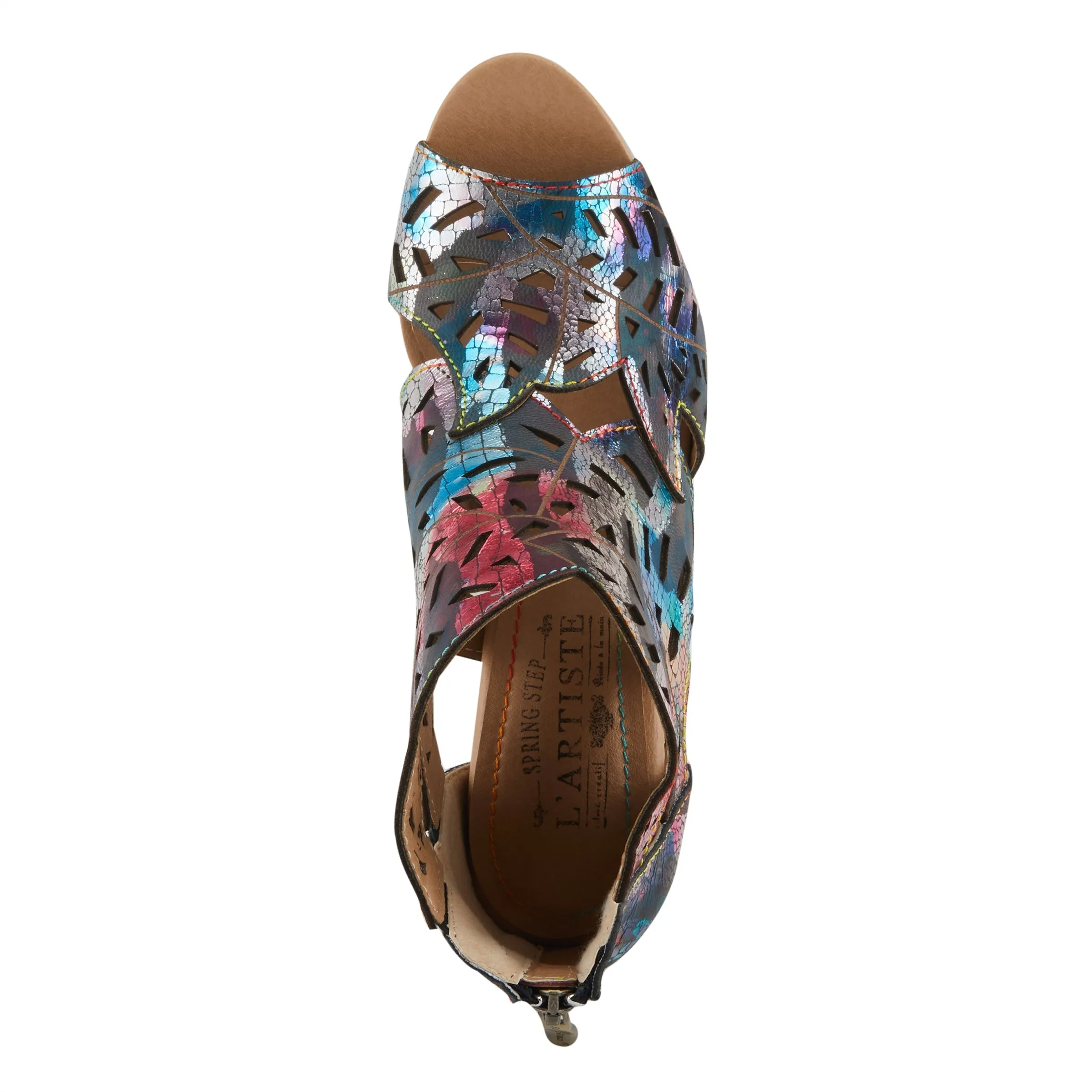 Spring Step Shoes L'Artiste Amora Sandal Women’s Hand Painted Leather 3.25"