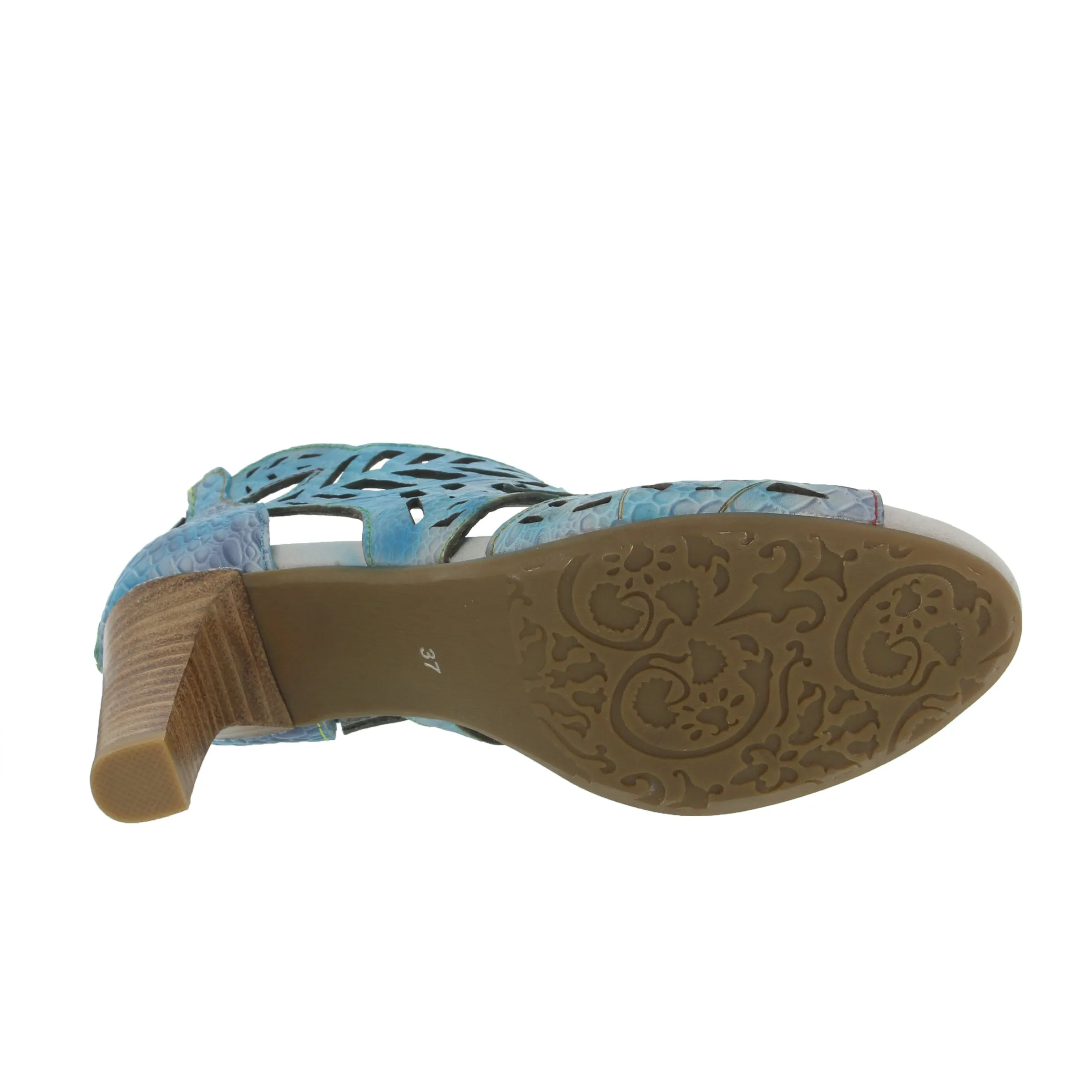 Spring Step Shoes L'Artiste Amora Sandal Women’s Hand Painted Leather 3.25"