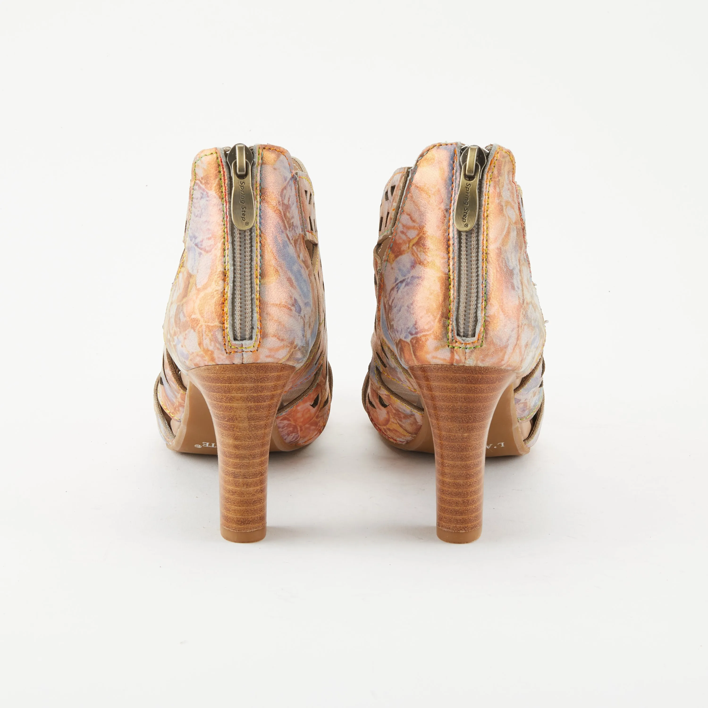 Spring Step Shoes L'Artiste Amora Sandal Women’s Hand Painted Leather 3.25"