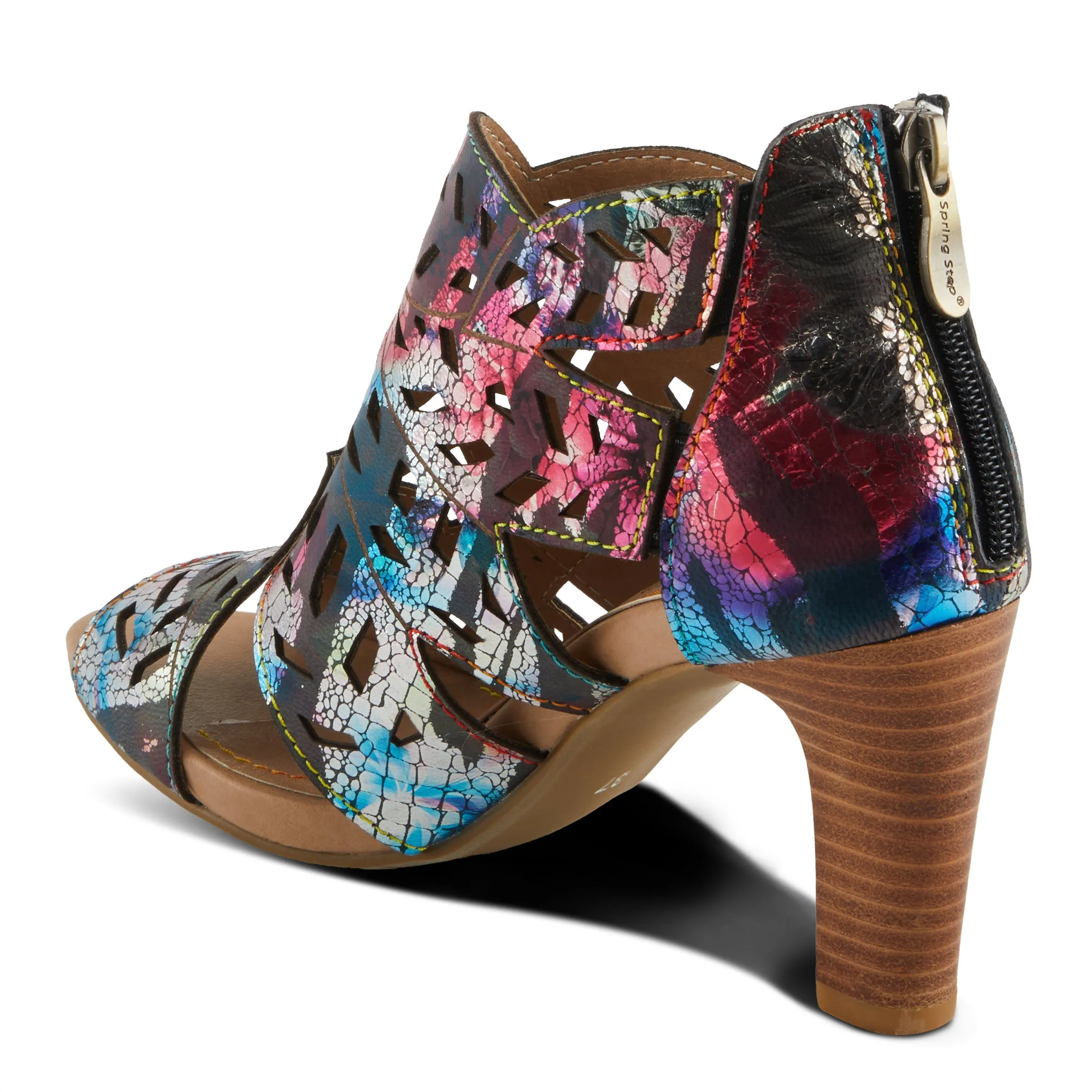 Spring Step Shoes L'Artiste Amora Sandal Women’s Hand Painted Leather 3.25"