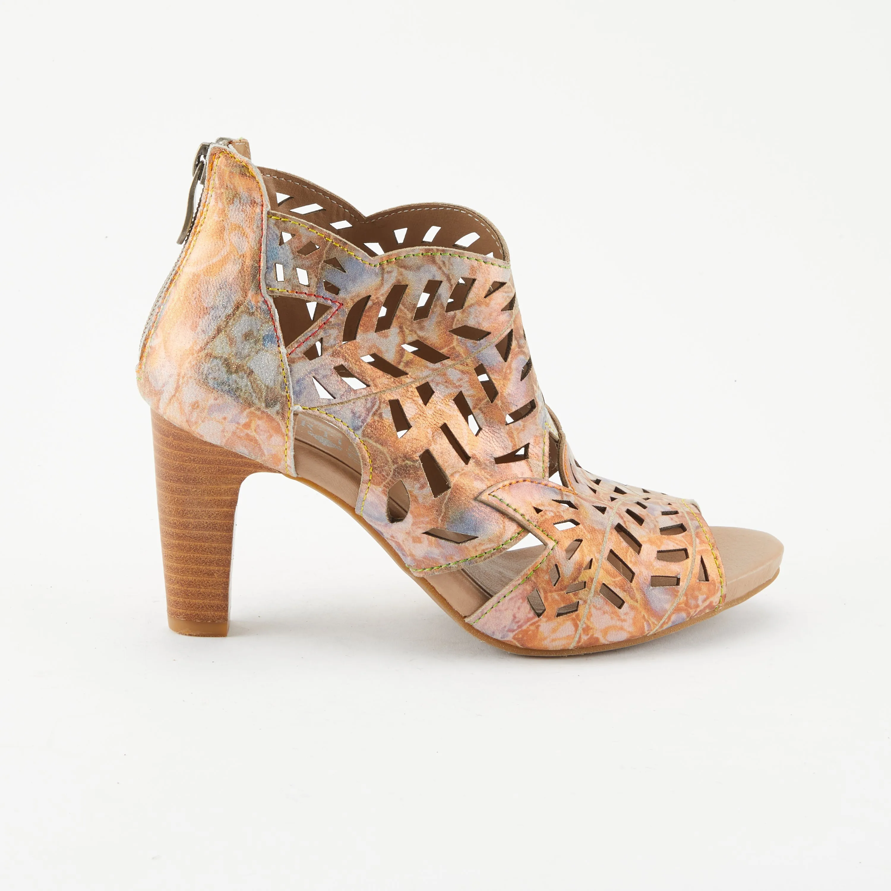 Spring Step Shoes L'Artiste Amora Sandal Women’s Hand Painted Leather 3.25"