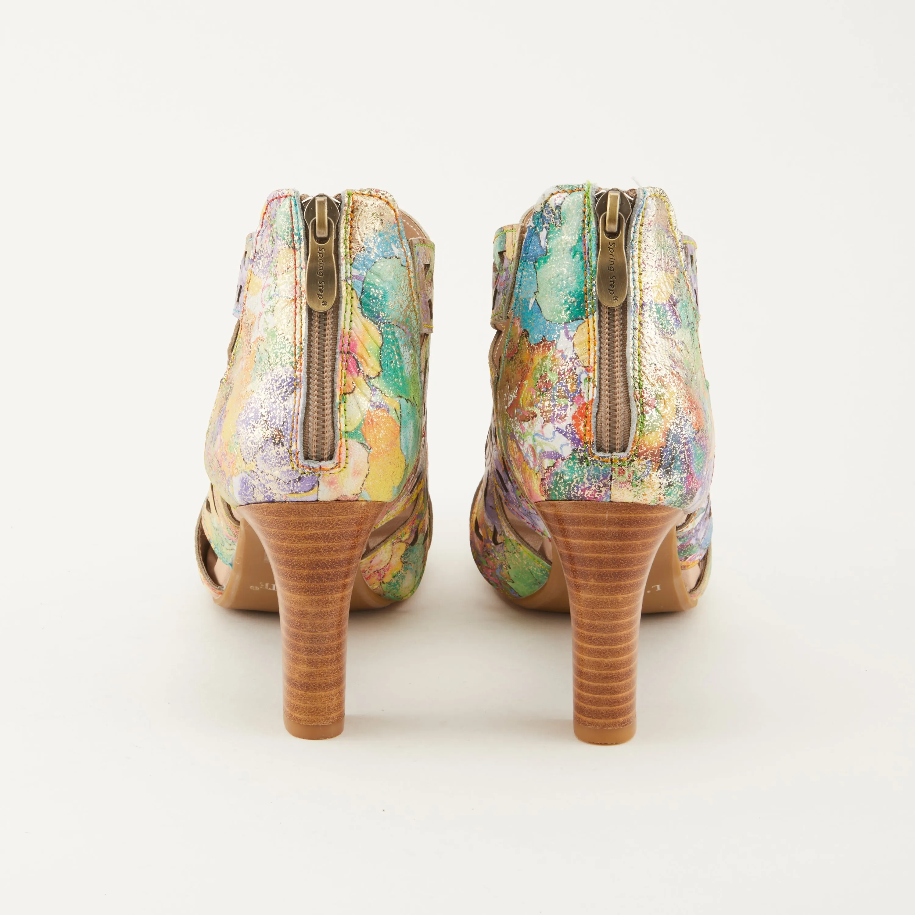Spring Step Shoes L'Artiste Amora Sandal Women’s Hand Painted Leather 3.25"