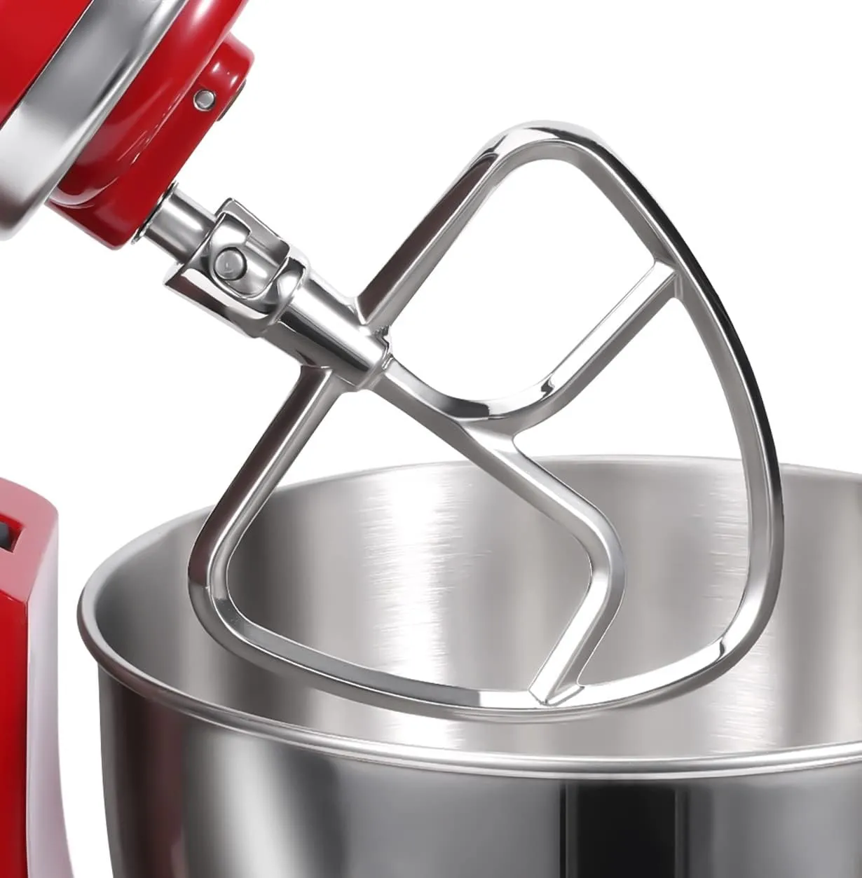 Stainless Steel Flat Beater for KitchenAid Tilt-head & 4.5-5 Qt Mixers,Dishwasher Safe Pastry Mixing Paddle Attachment