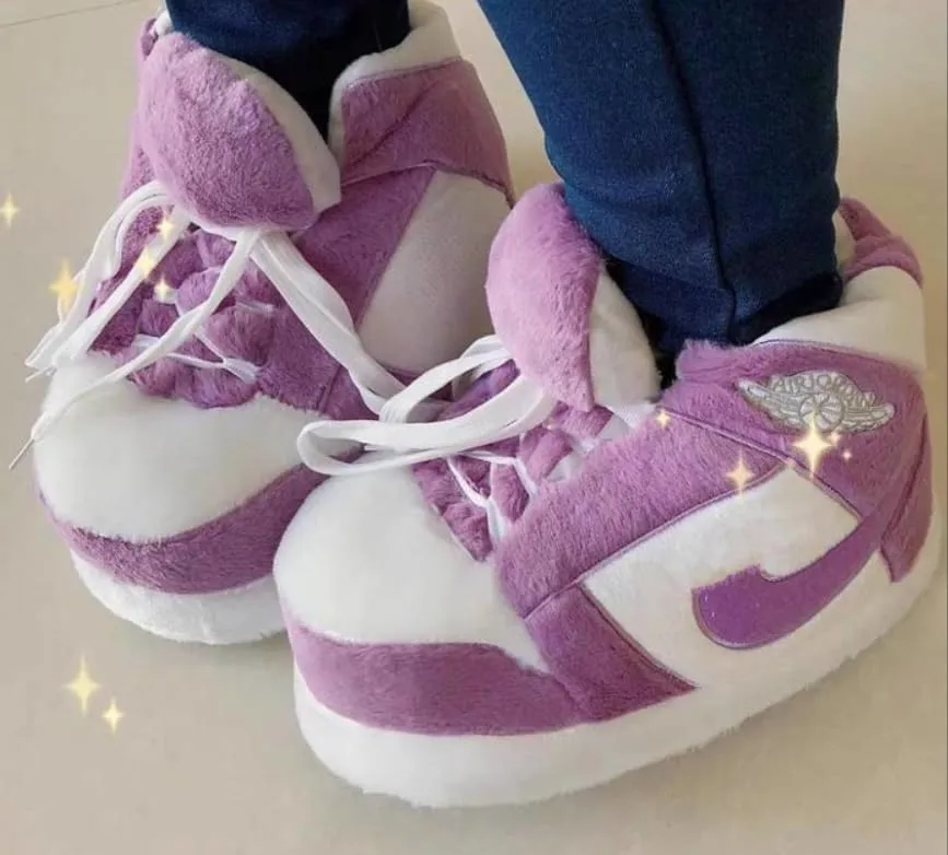 Stardust Gemstones Fluffy Warm Home Shoes for Men and Women Sneaker Slippers Comfy Kicks Winter Warm Plush Slippers Fleece Lined Sneakers Anti-skid Rubber Sole Fluffy Shoes