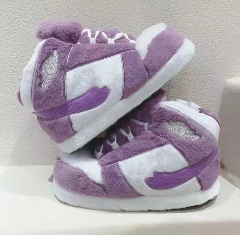 Stardust Gemstones Fluffy Warm Home Shoes for Men and Women Sneaker Slippers Comfy Kicks Winter Warm Plush Slippers Fleece Lined Sneakers Anti-skid Rubber Sole Fluffy Shoes
