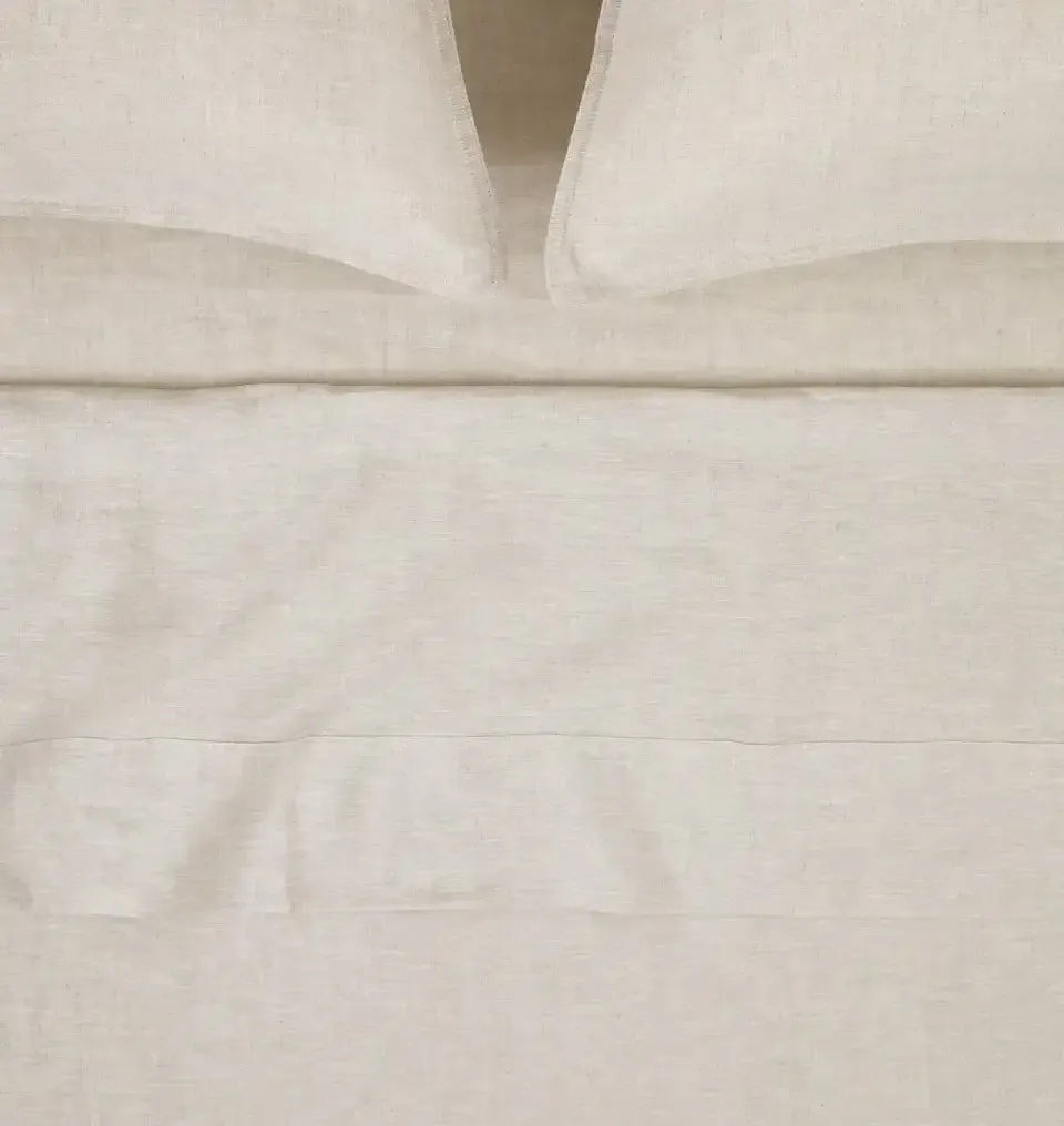 Stonewashed linen flat sheet natural