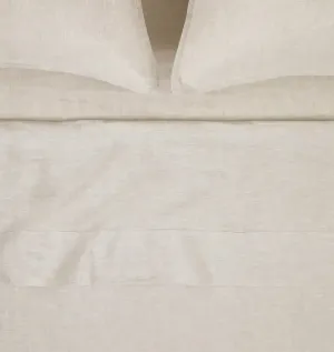Stonewashed linen flat sheet natural