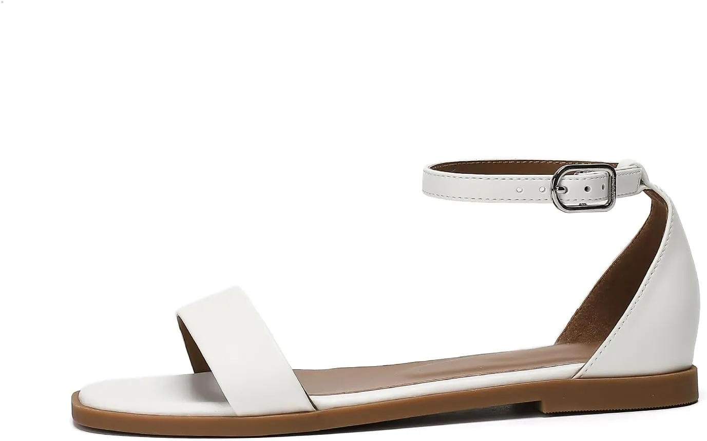 Stratuxx Kaze Womens Flat Sandals Flat Slide Sandals White,Black, Brown,Metallic Flat Sandals Leopard