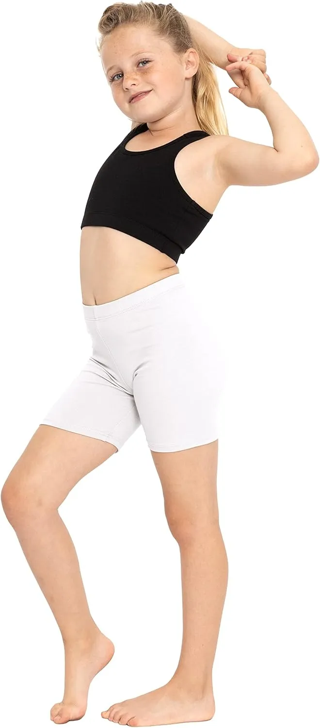 STRETCH IS COMFORT Girl's Cotton Biker Shorts | 3 Pack | Size 4-16 |