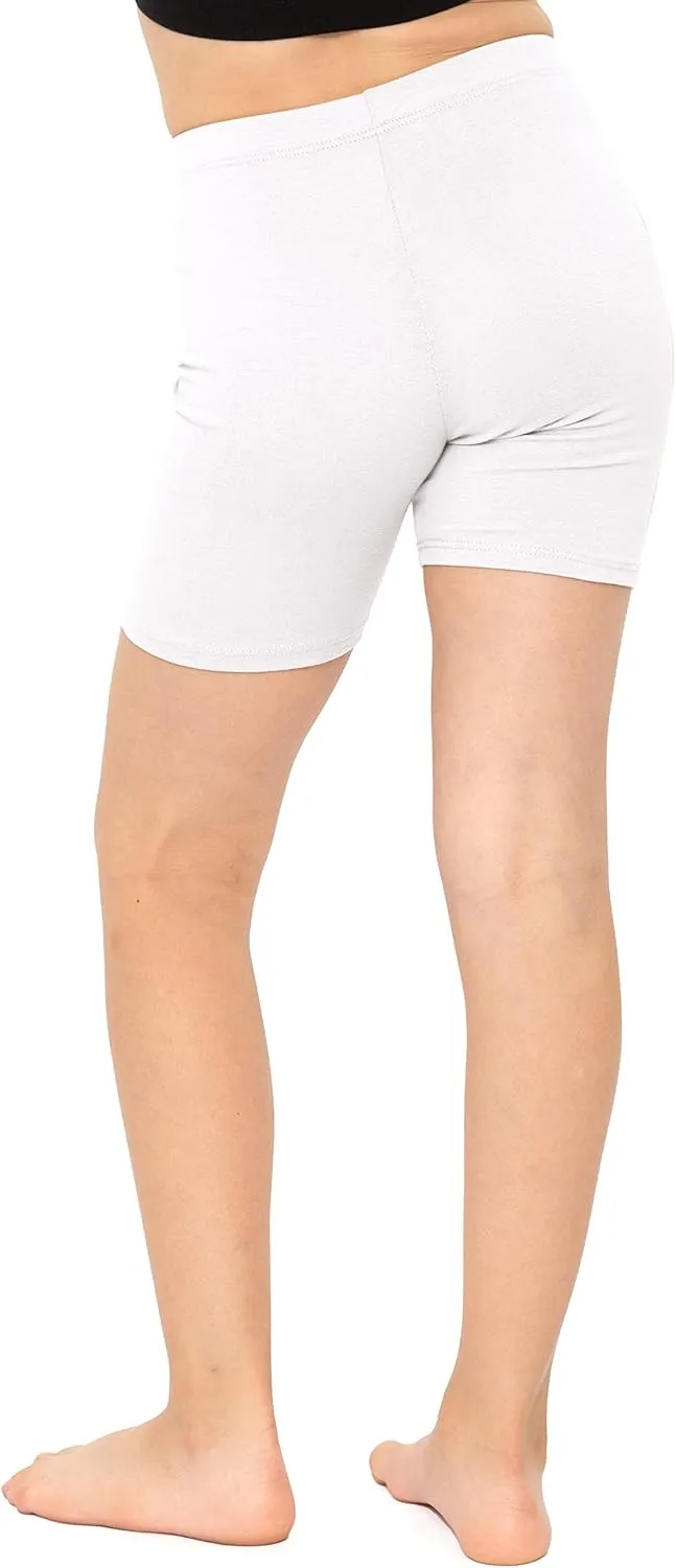 STRETCH IS COMFORT Girl's Cotton Biker Shorts | 3 Pack | Size 4-16 |