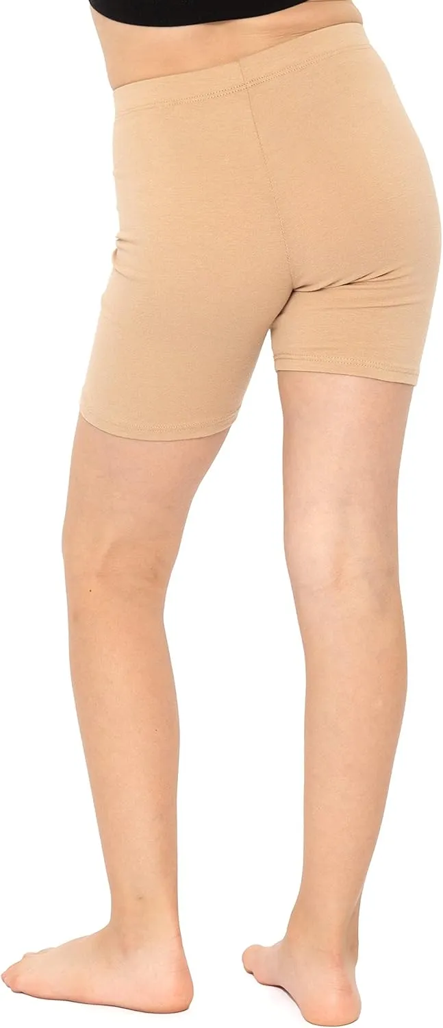 STRETCH IS COMFORT Girl's Cotton Biker Shorts | 3 Pack | Size 4-16 |