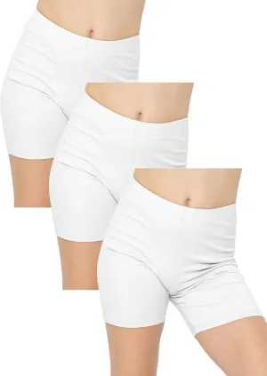 STRETCH IS COMFORT Girl's Cotton Biker Shorts | 3 Pack | Size 4-16 |