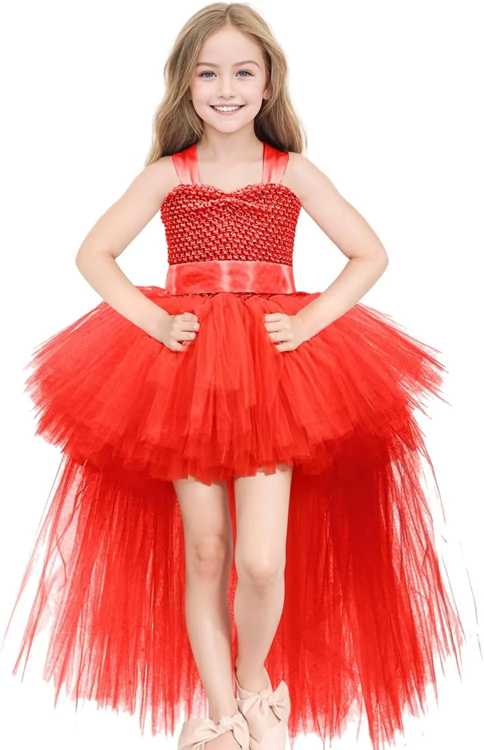 Tao-Ge Christmas Tutu Dress for Girls Tulle Dresses Fairy Princess Dress for Kids Toddler Little Girl Birthday Party Outfit