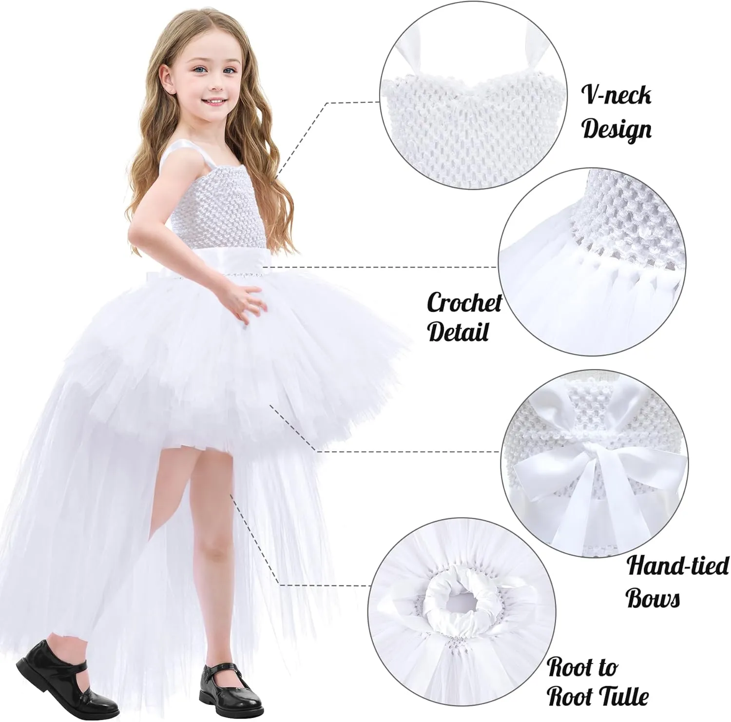 Tao-Ge Christmas Tutu Dress for Girls Tulle Dresses Fairy Princess Dress for Kids Toddler Little Girl Birthday Party Outfit