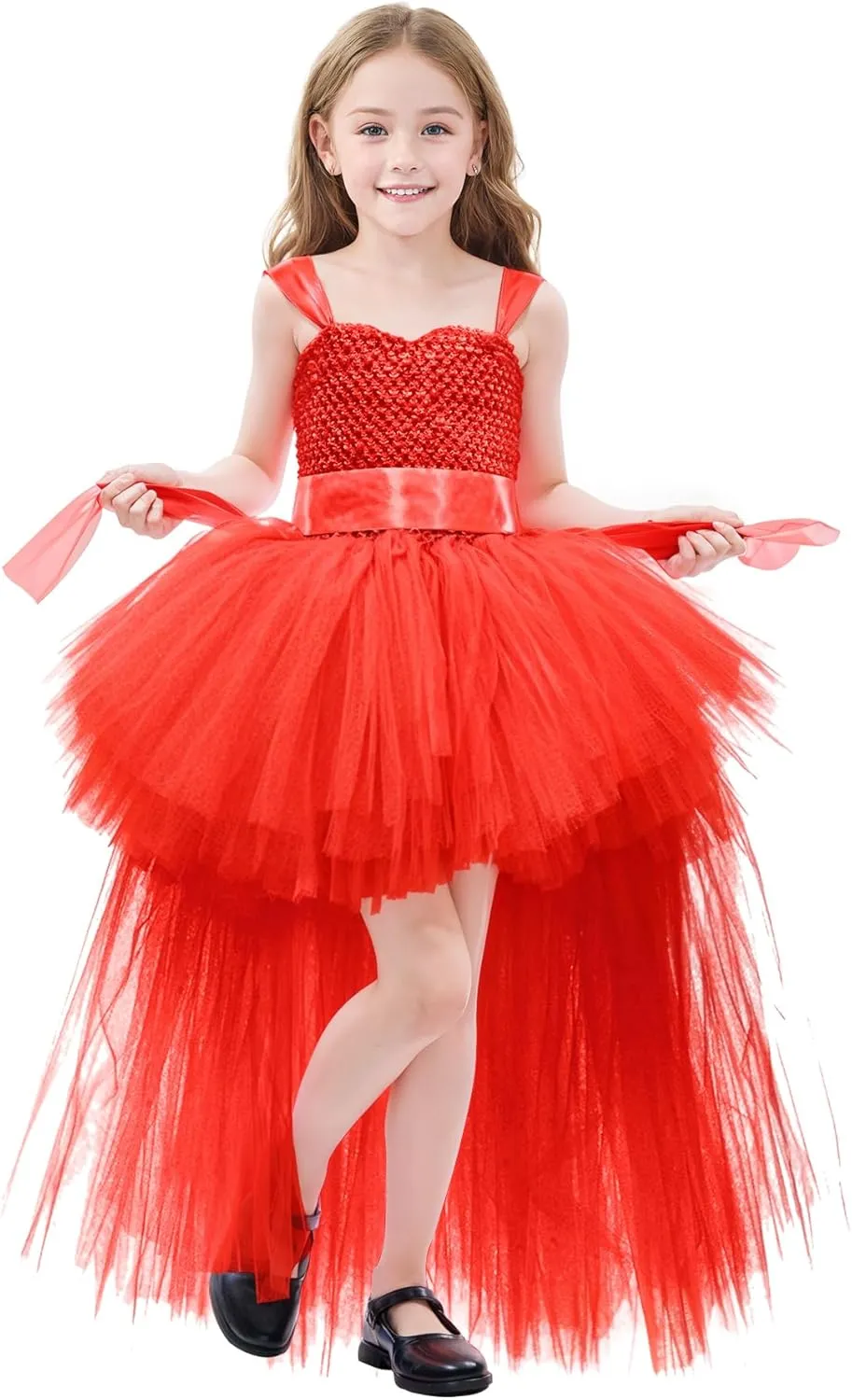 Tao-Ge Christmas Tutu Dress for Girls Tulle Dresses Fairy Princess Dress for Kids Toddler Little Girl Birthday Party Outfit