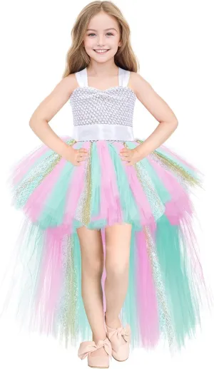 Tao-Ge Christmas Tutu Dress for Girls Tulle Dresses Fairy Princess Dress for Kids Toddler Little Girl Birthday Party Outfit