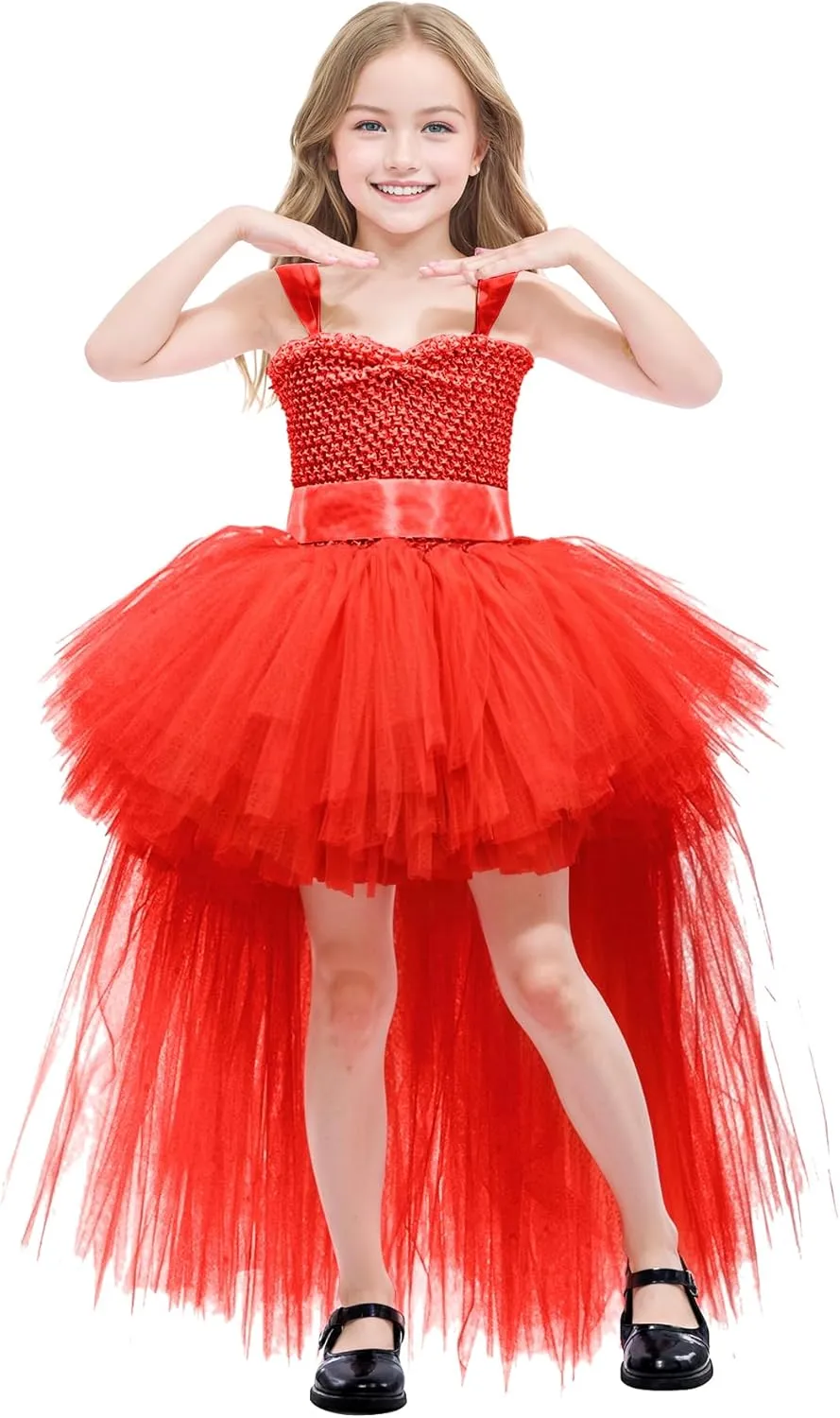 Tao-Ge Christmas Tutu Dress for Girls Tulle Dresses Fairy Princess Dress for Kids Toddler Little Girl Birthday Party Outfit