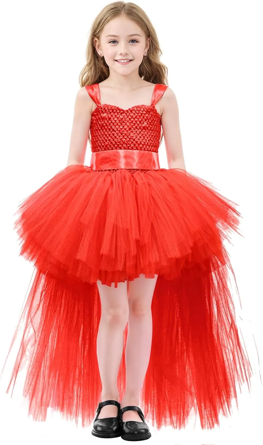 Tao-Ge Christmas Tutu Dress for Girls Tulle Dresses Fairy Princess Dress for Kids Toddler Little Girl Birthday Party Outfit