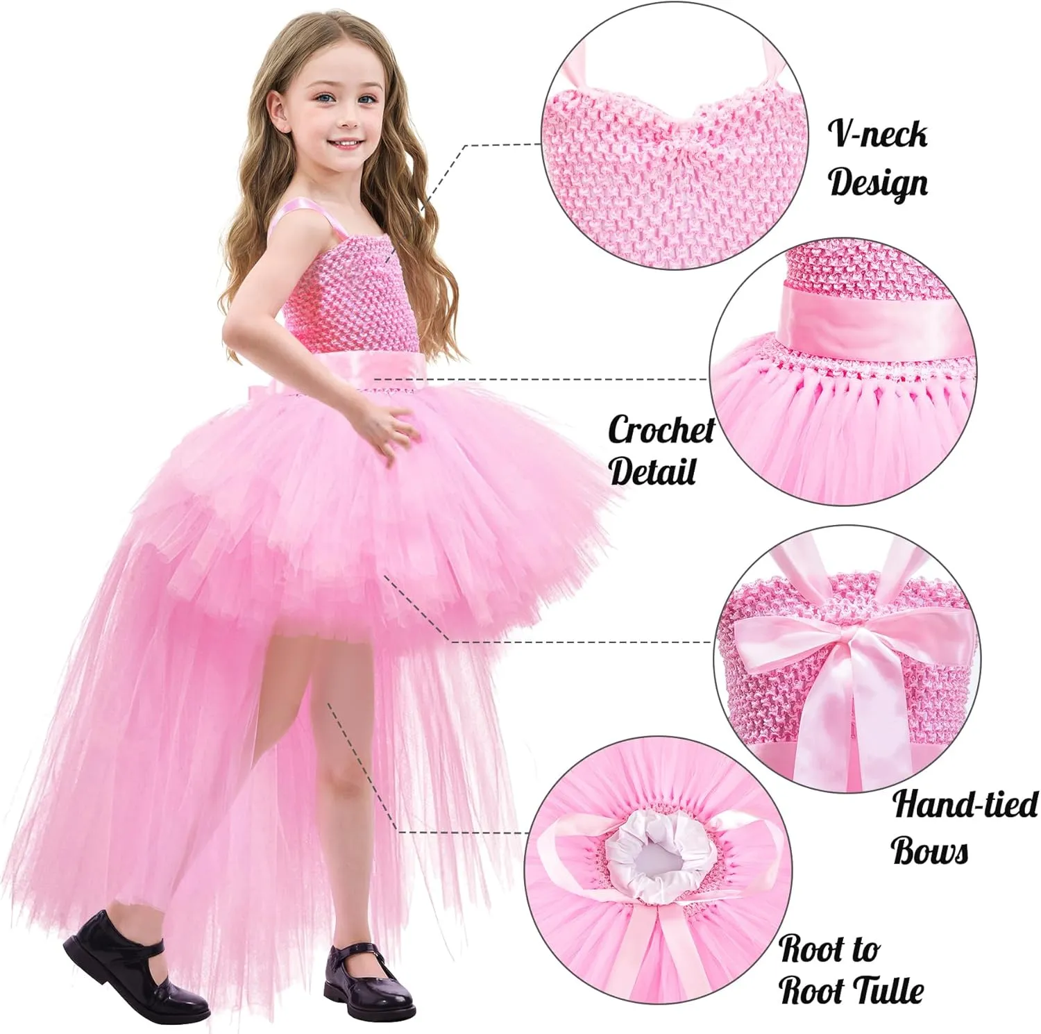 Tao-Ge Christmas Tutu Dress for Girls Tulle Dresses Fairy Princess Dress for Kids Toddler Little Girl Birthday Party Outfit