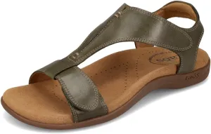 Taos The Show Premium Leather Women's Sandal - Experience Everyday Style, Comfort, Arch Support, Cooling Gel Padding and an Adjustable Fit for Exceptional Walking Comfort