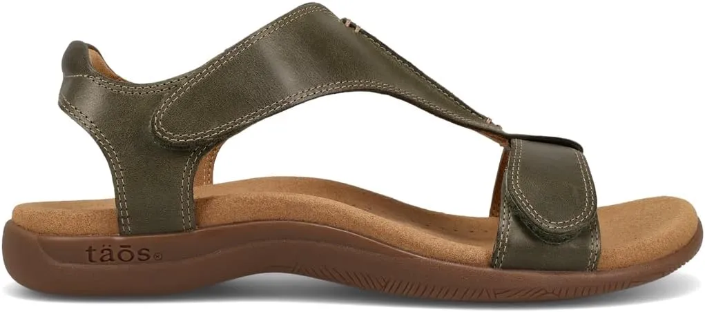 Taos The Show Premium Leather Women's Sandal - Experience Everyday Style, Comfort, Arch Support, Cooling Gel Padding and an Adjustable Fit for Exceptional Walking Comfort