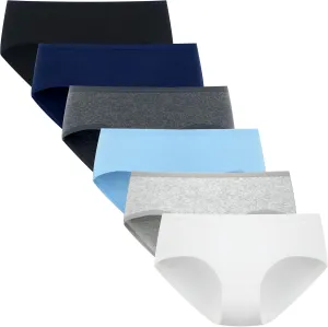 Teen Girls Underwear Cotton Brief Panties 6 pack
